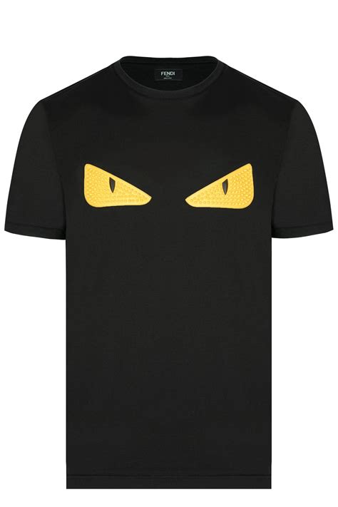 black fendi eyes t shirt|tee shirt fendi faux.